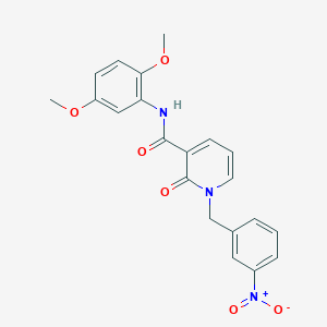 molecular formula C21H19N3O6 B2372717 N-(2,5-dimethoxyphenyl)-1-(3-nitrobenzyl)-2-oxo-1,2-dihydropyridine-3-carboxamide CAS No. 946332-17-8