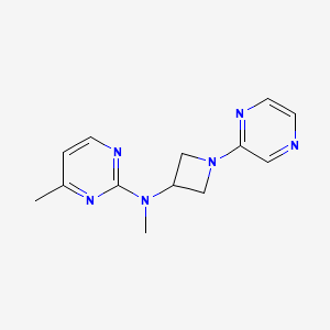 molecular formula C13H16N6 B2372756 N,4-Dimethyl-N-(1-pyrazin-2-ylazetidin-3-yl)pyrimidin-2-amine CAS No. 2415499-41-9