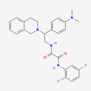 molecular formula C27H28F2N4O2 B2372789 N1-(2,5-difluorophenyl)-N2-(2-(3,4-dihydroisoquinolin-2(1H)-yl)-2-(4-(dimethylamino)phenyl)ethyl)oxalamide CAS No. 941959-18-8