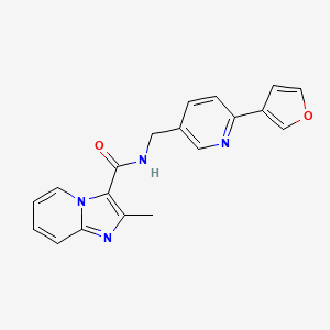 N-((6-(furan-3-yl)pyridin-3-yl)methyl)-2-methylimidazo[1,2-a]pyridine-3-carboxamide