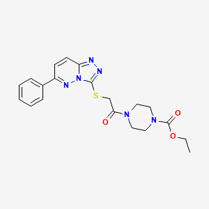 Ethyl 4-(2-((6-phenyl-[1,2,4]triazolo[4,3-b]pyridazin-3-yl)thio)acetyl)piperazine-1-carboxylate