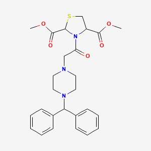 2,4-Dimethyl 3-{2-[4-(diphenylmethyl)piperazin-1-yl]acetyl}-1,3-thiazolidine-2,4-dicarboxylate