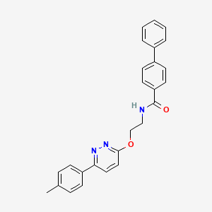 molecular formula C26H23N3O2 B2372871 N-(2-{[6-(4-methylphenyl)pyridazin-3-yl]oxy}ethyl)-[1,1'-biphenyl]-4-carboxamide CAS No. 923216-60-8