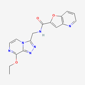 molecular formula C16H14N6O3 B2372919 N-((8-ethoxy-[1,2,4]triazolo[4,3-a]pyrazin-3-yl)methyl)furo[3,2-b]pyridine-2-carboxamide CAS No. 2034275-69-7