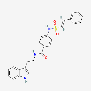 molecular formula C25H23N3O3S B2372930 N-[2-(1H-indol-3-yl)ethyl]-4-[[(E)-2-phenylethenyl]sulfonylamino]benzamide CAS No. 877835-97-7