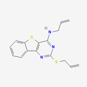 molecular formula C16H15N3S2 B2372952 N-allyl-2-(allylsulfanyl)[1]benzothieno[3,2-d]pyrimidin-4-amine CAS No. 478029-88-8