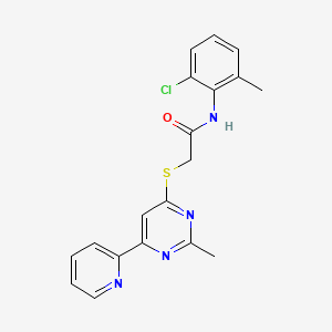 N-(2-chloro-6-methylphenyl)-2-((2-methyl-6-(pyridin-2-yl)pyrimidin-4-yl)thio)acetamide