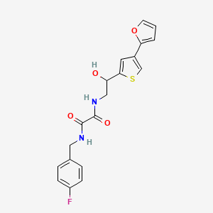 N-[(4-Fluorophenyl)methyl]-N'-[2-[4-(furan-2-yl)thiophen-2-yl]-2-hydroxyethyl]oxamide