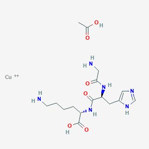 molecular formula C32H54CuN12O12 B237301 Prezatide Copper Acetate CAS No. 130120-57-9