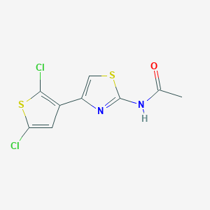 molecular formula C9H6Cl2N2OS2 B2373058 N-[4-(2,5-dichlorothiophen-3-yl)-1,3-thiazol-2-yl]acetamide CAS No. 392252-17-4