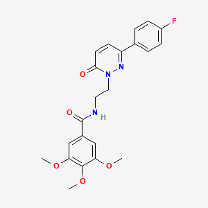 molecular formula C22H22FN3O5 B2373090 N-(2-(3-(4-fluorophenyl)-6-oxopyridazin-1(6H)-yl)ethyl)-3,4,5-trimethoxybenzamide CAS No. 921574-59-6