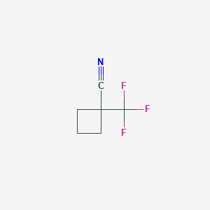 molecular formula C6H6F3N B2373104 1-(Trifluoromethyl)cyclobutane-1-carbonitrile CAS No. 1447949-37-2