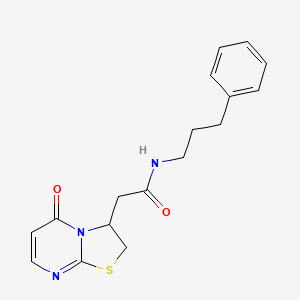 B2373127 2-(5-oxo-3,5-dihydro-2H-thiazolo[3,2-a]pyrimidin-3-yl)-N-(3-phenylpropyl)acetamide CAS No. 953189-25-8