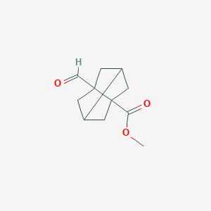 molecular formula C11H14O3 B2373147 Methyl 5-formyltricyclo[3.3.0.03,7]octane-1-carboxylate CAS No. 2551117-38-3