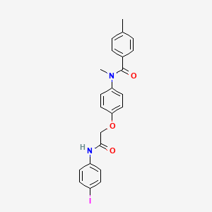 molecular formula C23H21IN2O3 B2373155 N-(4-(2-((4-iodophenyl)amino)-2-oxoethoxy)phenyl)-N,4-dimethylbenzamide CAS No. 399000-01-2