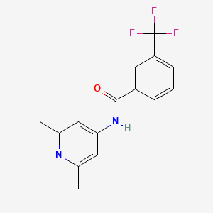 molecular formula C15H13F3N2O B2373178 N-(2,6-dimethylpyridin-4-yl)-3-(trifluoromethyl)benzamide CAS No. 866150-54-1