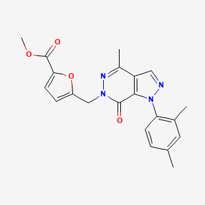 molecular formula C21H20N4O4 B2373192 methyl 5-((1-(2,4-dimethylphenyl)-4-methyl-7-oxo-1H-pyrazolo[3,4-d]pyridazin-6(7H)-yl)methyl)furan-2-carboxylate CAS No. 941973-44-0