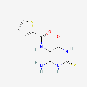 N-(6-amino-4-oxo-2-thioxo-1,2,3,4-tetrahydropyrimidin-5-yl)thiophene-2-carboxamide
