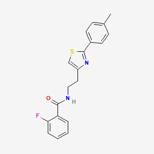2-fluoro-N-{2-[2-(4-methylphenyl)-1,3-thiazol-4-yl]ethyl}benzamide