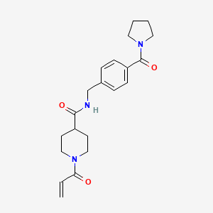 1-Prop-2-enoyl-N-[[4-(pyrrolidine-1-carbonyl)phenyl]methyl]piperidine-4-carboxamide