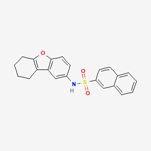 molecular formula C22H19NO3S B2373248 N-{8-oxatricyclo[7.4.0.0^{2,7}]trideca-1(9),2(7),3,5-tetraen-4-yl}naphthalene-2-sulfonamide CAS No. 301315-50-4