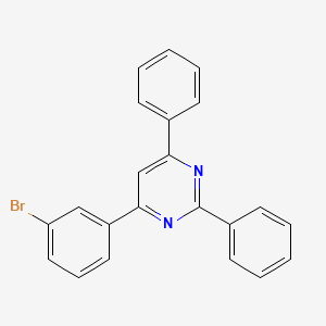 molecular formula C22H15BrN2 B2373271 4-(3-Bromophenyl)-2,6-diphenylpyrimidine CAS No. 864377-28-6