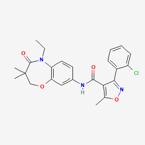 3-(2-chlorophenyl)-N-(5-ethyl-3,3-dimethyl-4-oxo-2,3,4,5-tetrahydrobenzo[b][1,4]oxazepin-8-yl)-5-methylisoxazole-4-carboxamide