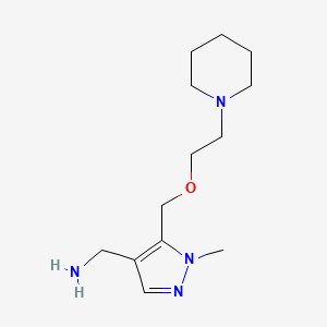 [1-Methyl-5-(2-piperidin-1-ylethoxymethyl)pyrazol-4-yl]methanamine