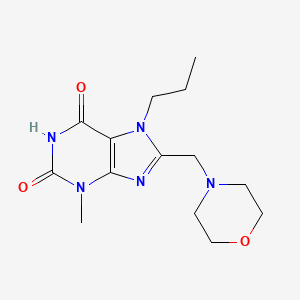 3-Methyl-8-(morpholin-4-ylmethyl)-7-propylpurine-2,6-dione