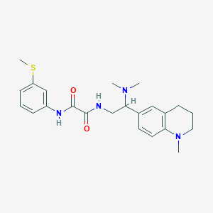 molecular formula C23H30N4O2S B2373292 N1-(2-(dimethylamino)-2-(1-methyl-1,2,3,4-tetrahydroquinolin-6-yl)ethyl)-N2-(3-(methylthio)phenyl)oxalamide CAS No. 922011-84-5