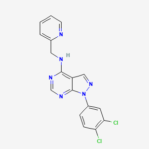 1-(3,4-dichlorophenyl)-N-(pyridin-2-ylmethyl)-1H-pyrazolo[3,4-d]pyrimidin-4-amine