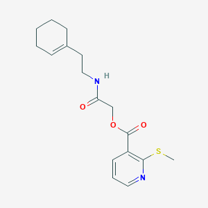 [2-[2-(Cyclohexen-1-yl)ethylamino]-2-oxoethyl] 2-methylsulfanylpyridine-3-carboxylate