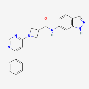 N-(1H-indazol-6-yl)-1-(6-phenylpyrimidin-4-yl)azetidine-3-carboxamide