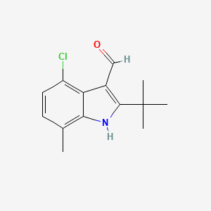 2-tert-butyl-4-chloro-7-methyl-1H-indole-3-carbaldehyde