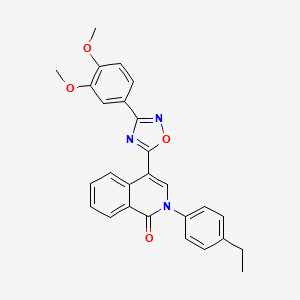 4-[3-(3,4-dimethoxyphenyl)-1,2,4-oxadiazol-5-yl]-2-(4-ethylphenyl)isoquinolin-1(2H)-one