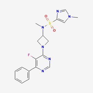 N-[1-(5-Fluoro-6-phenylpyrimidin-4-yl)azetidin-3-yl]-N,1-dimethylimidazole-4-sulfonamide