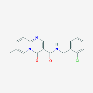 molecular formula C17H14ClN3O2 B2373343 N-(2-chlorobenzyl)-7-methyl-4-oxo-4H-pyrido[1,2-a]pyrimidine-3-carboxamide CAS No. 877649-18-8