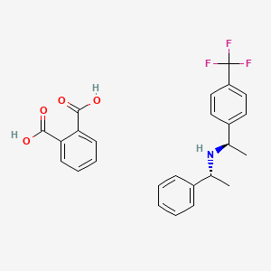 molecular formula C25H24F3NO4 B2373367 (R)-1-phenyl-N-((R)-1-(4-(trifluoromethyl)phenyl)ethyl)ethanamine phthalate CAS No. 626244-13-1