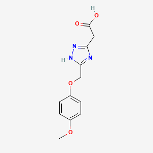 {5-[(4-methoxyphenoxy)methyl]-4H-1,2,4-triazol-3-yl}acetic acid