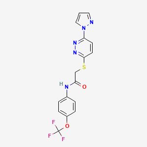 2-((6-(1H-pyrazol-1-yl)pyridazin-3-yl)thio)-N-(4-(trifluoromethoxy)phenyl)acetamide
