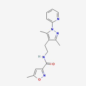N-(2-(3,5-dimethyl-1-(pyridin-2-yl)-1H-pyrazol-4-yl)ethyl)-5-methylisoxazole-3-carboxamide