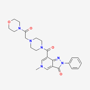 5-methyl-7-(4-(2-morpholino-2-oxoethyl)piperazine-1-carbonyl)-2-phenyl-2H-pyrazolo[4,3-c]pyridin-3(5H)-one