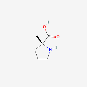 molecular formula C6H11NO2 B2373440 (R)-2-Methylpyrrolidine-2-carboxylic acid CAS No. 42856-71-3; 63399-77-9