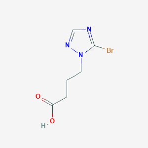 molecular formula C6H8BrN3O2 B2373446 4-(5-bromo-1H-1,2,4-triazol-1-yl)butanoic acid CAS No. 1798723-23-5