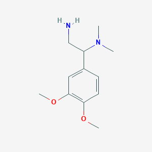 molecular formula C12H20N2O2 B2373481 [2-Amino-1-(3,4-dimethoxyphenyl)ethyl]dimethylamine CAS No. 851176-41-5