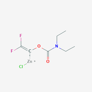 molecular formula C7H10ClF2NO2Zn B2373489 chlorozinc(1+);2,2-difluoroethenyl N,N-diethylcarbamate CAS No. 1350898-30-4
