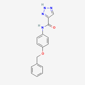 molecular formula C16H14N4O2 B2373496 N-(4-(benzyloxy)phenyl)-1H-1,2,3-triazole-5-carboxamide CAS No. 1795490-98-0