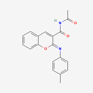 molecular formula C19H16N2O3 B2373522 N-acetyl-2-(4-methylphenyl)iminochromene-3-carboxamide CAS No. 312633-60-6