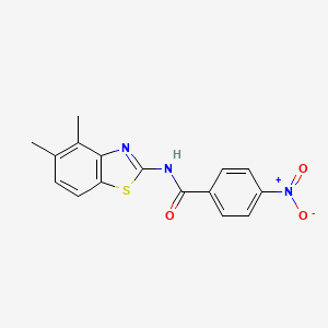 molecular formula C16H13N3O3S B2373574 N-(4,5-dimethyl-1,3-benzothiazol-2-yl)-4-nitrobenzamide CAS No. 940405-50-5