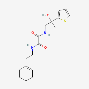 molecular formula C17H24N2O3S B2373579 N1-(2-(cyclohex-1-en-1-yl)ethyl)-N2-(2-hydroxy-2-(thiophen-2-yl)propyl)oxalamide CAS No. 1351587-70-6
